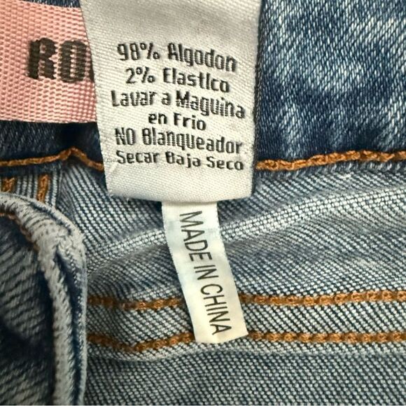 Crystal Rock Distressed Blue Skinny Jeans Women’s Size 15 Ripped Trendy Style - Picture 7 of 7